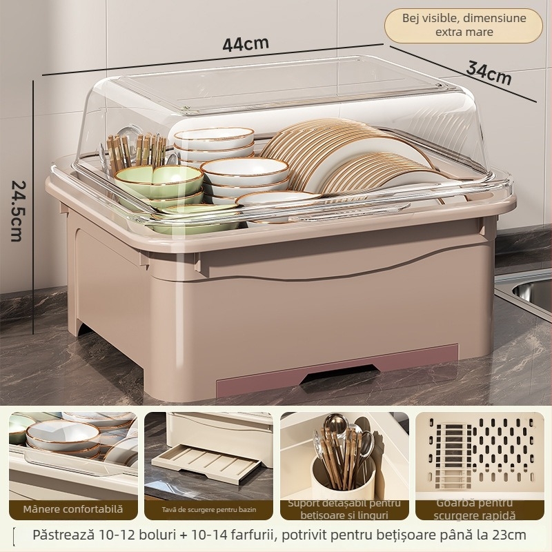 Raft de uscare pentru boluri cu capac — Lechuang, plastic, stil modern minimalist