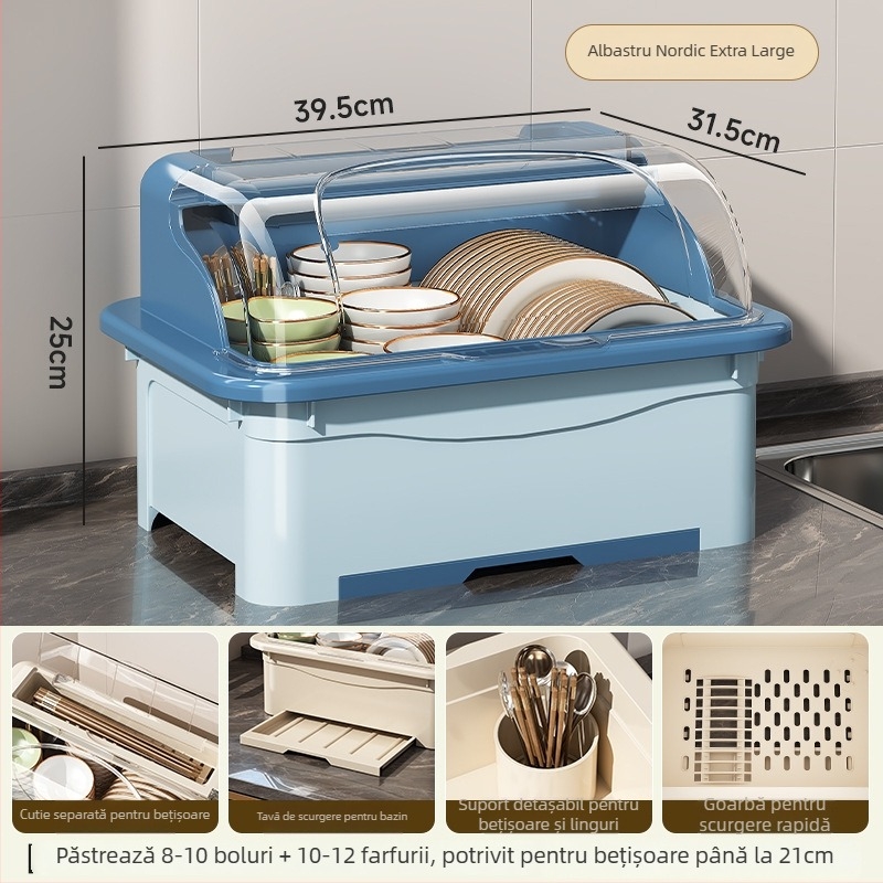 Raft de uscare pentru boluri cu capac — Lechuang, plastic, stil modern minimalist