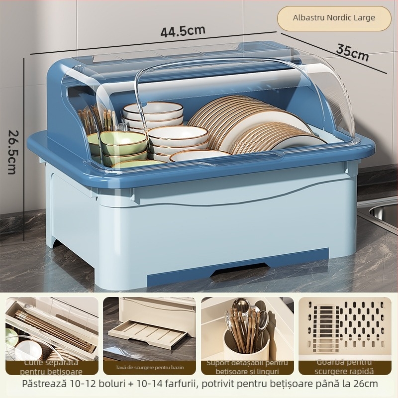 Raft de uscare pentru boluri cu capac — Lechuang, plastic, stil modern minimalist