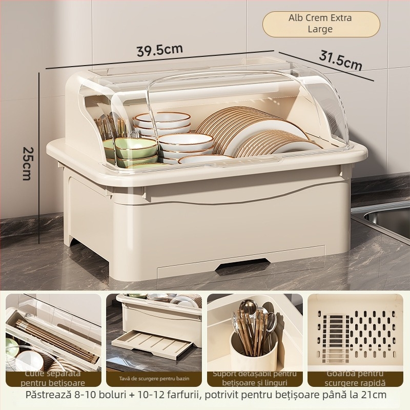 Raft de uscare pentru boluri cu capac — Lechuang, plastic, stil modern minimalist