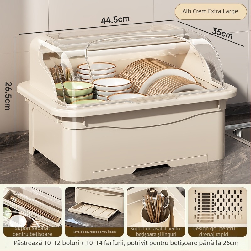 Raft de uscare pentru boluri cu capac — Lechuang, plastic, stil modern minimalist