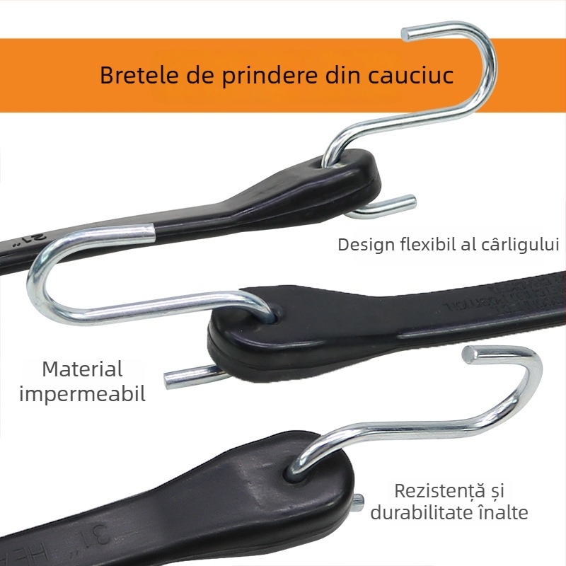 Bandă de prindere a încărcăturilor din cauciuc cu frânghie elastică, capacitate 60, etichetă privată licențiată