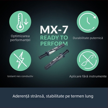 Arctic MX-7 pastă siliconică termică pentru CPU, compatibil universal, conductivitate termică