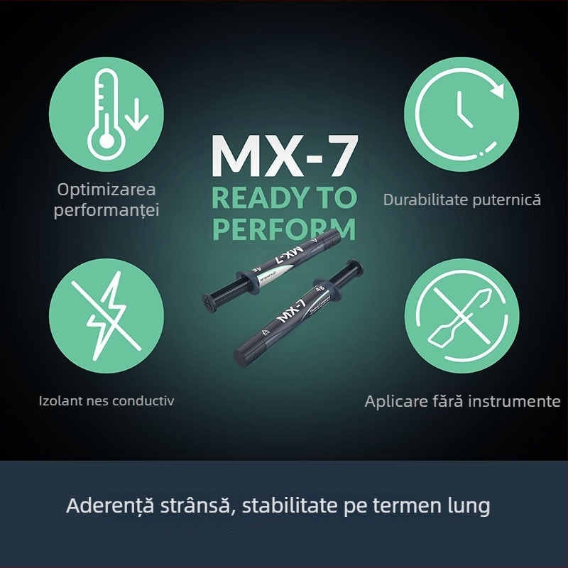 Arctic MX-7 pastă siliconică termică pentru CPU, compatibil universal, conductivitate termică