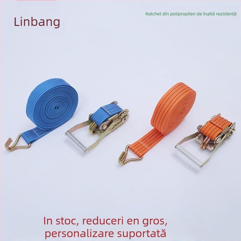 Linbang tensionator pentru mărfuri cu cârlig dublu, poliester îmbunătățit, pentru fixarea mărfurilor