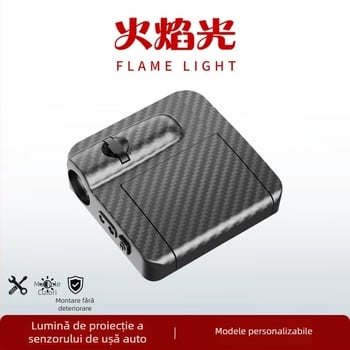 Lumină de întâmpinare pentru mașină cu aripi de înger și proiecție (fără cabluri, montaj cu bandă adezivă, 5V, 0,2A, model Mks-3234)