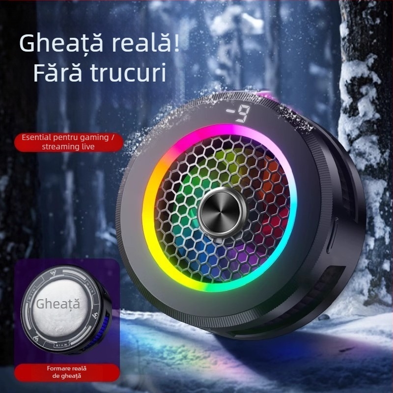AL19 Răcitor magnetic pentru telefon, reglaj în 3 trepte, 15W, interfață Type-C, afișaj digital, funcționare silențioasă
