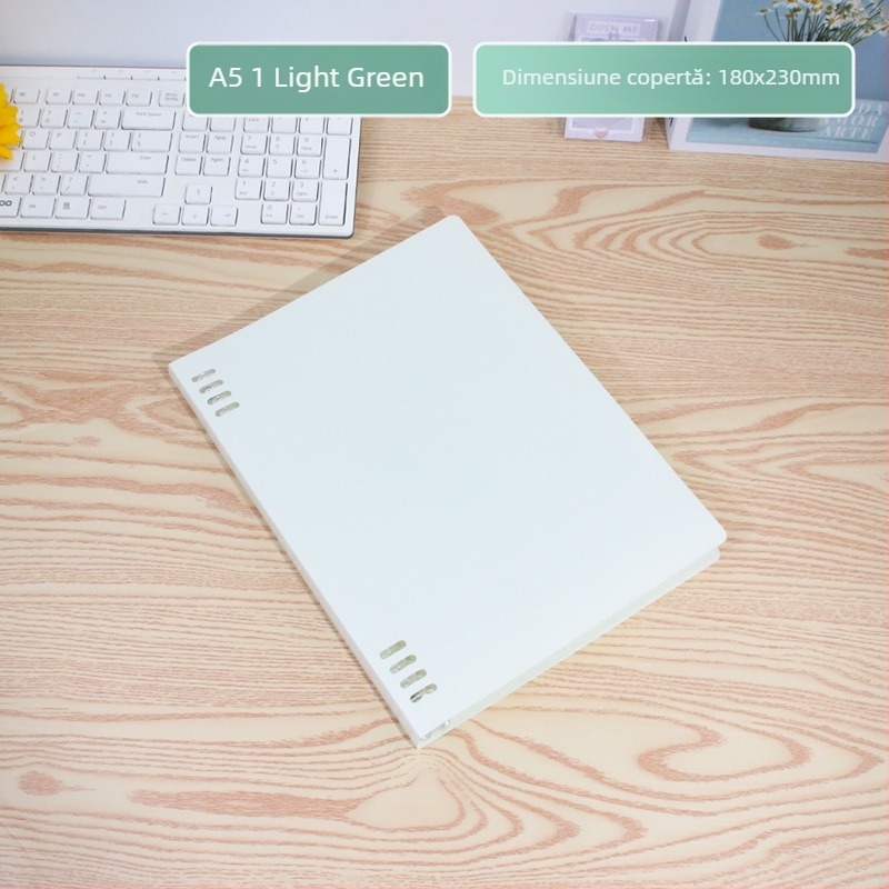 Caiet cu spirală și nucleu demontabil, 60 de pagini, 8 găuri, model 0125