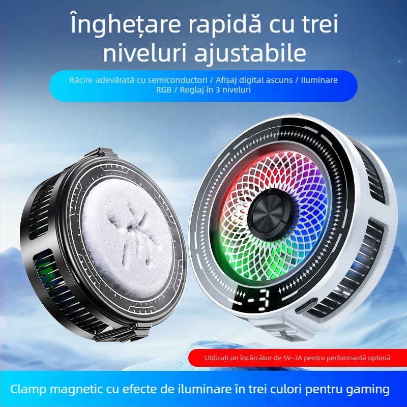  Tl03 Răcitor pentru telefon cu clips magnetic din semiconductori, afișaj digital, control AI al temperaturii, 15W