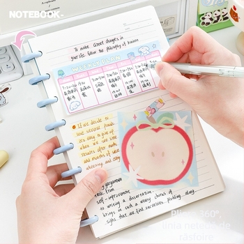 Caiet cu 10 găuri, hârtie offset albă, 80 de foi, pagini interioare personalizabile