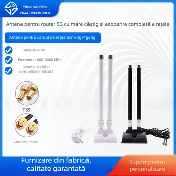 Antena 5G pentru routerul CPE Pro, cu conector TS9 și cablu de extindere extern