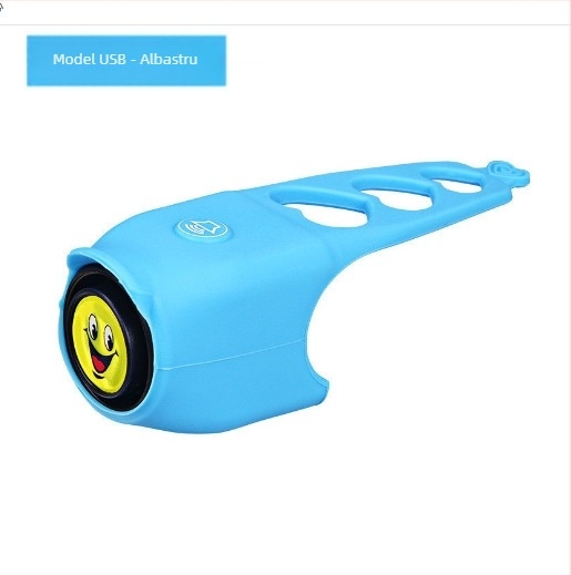 Claxon pentru bicicletă - claxon electronic, ABS și silicon, model KS-0518