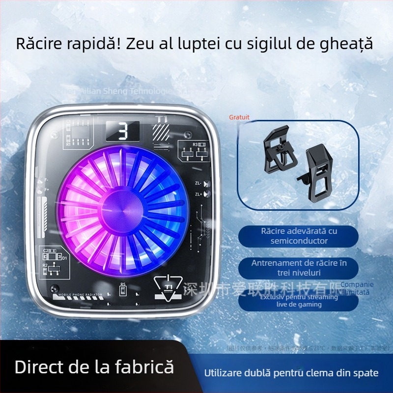 SR01 PRO Clip magnetic pentru telefon cu radiator semiconductor, 110 g, 36 W, Type-C, materiale: plastic, aliaj de aluminiu, magnet