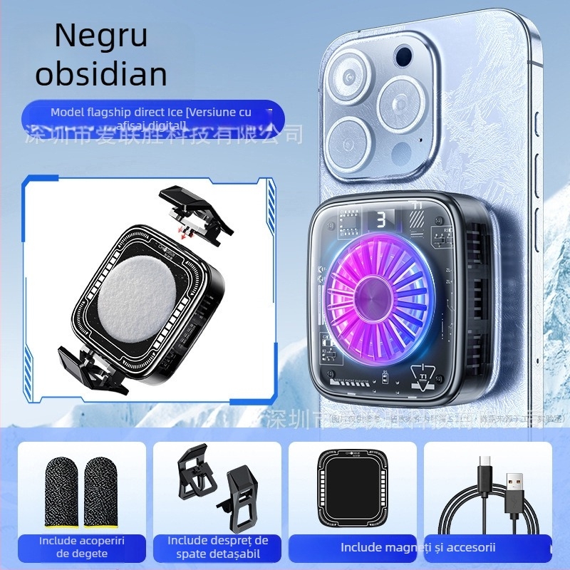 SR01 PRO Clip magnetic pentru telefon cu radiator semiconductor, 110 g, 36 W, Type-C, materiale: plastic, aliaj de aluminiu, magnet