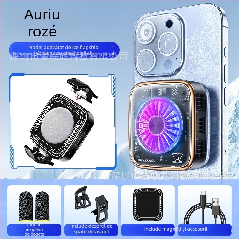 SR01 PRO Clip magnetic pentru telefon cu radiator semiconductor, 110 g, 36 W, Type-C, materiale: plastic, aliaj de aluminiu, magnet
