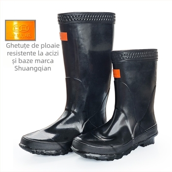 Double Money cizme de ploaie din cauciuc înalte pentru industrie și minerit – impermeabile, antiderapante, rezistente la uzură, rezistente la acizi și baze