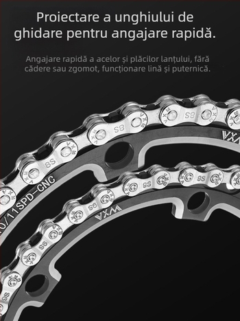 Lanț de bicicletă pentru munte și drum, 8 viteze, Secțiune 116, Pas 7.2, Oțel carbon