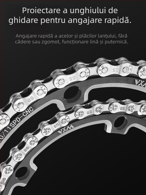 Lanț de bicicletă pentru munte și drum, 8 viteze, Secțiune 116, Pas 7.2, Oțel carbon