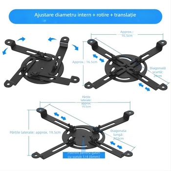 Accesoriu pentru trepiedul proiectorului – fier, capacitate de încărcare 5 kg, coloană cu 1 secțiune, greutate 500 g