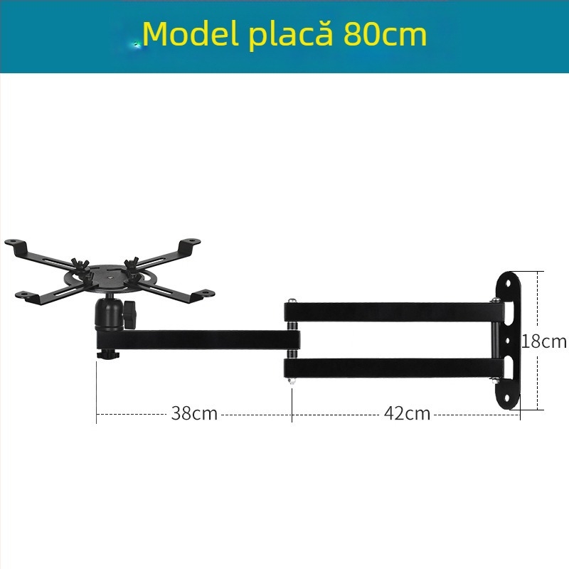 Accesoriu pentru trepiedul proiectorului – fier, capacitate de încărcare 5 kg, coloană cu 1 secțiune, greutate 500 g