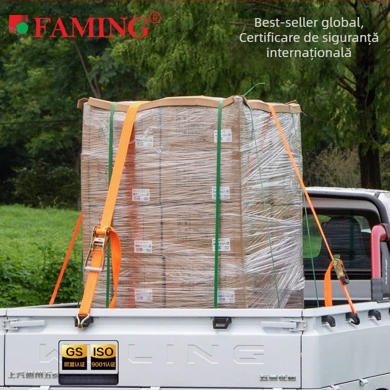 Curea de prindere din polipropilenă cu mecanism de tensionare (ratchet), model Polypropylene 5cmX10, capacitate 2 tone