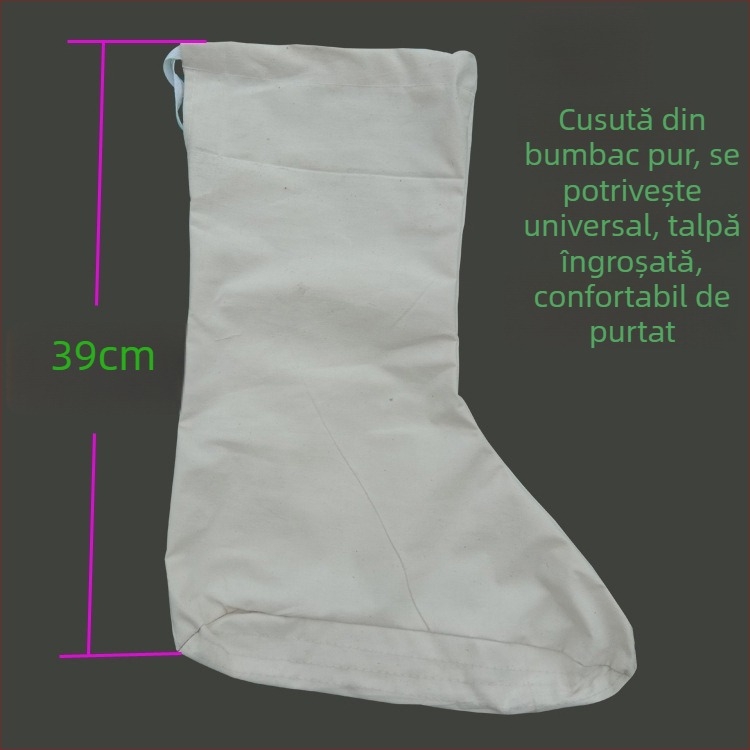 Șosete de miner din bumbac cu căptușeală fleece pentru cizme de ploaie, garnitură înaltă, absorbție a umidității, utilizare industrială și minieră în spații frigorifice