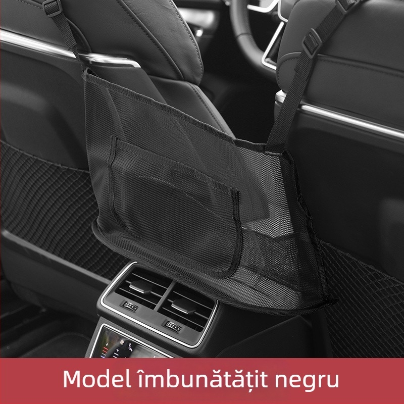 Geantă de depozitare pentru spătarul scaunului – tip agăţat, plasă din material de înaltă calitate, compatibil universal, personalizabilă