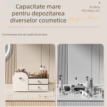 Organizator de cosmetică cu compartimente, acrilic, stil vintage, model 20250710001