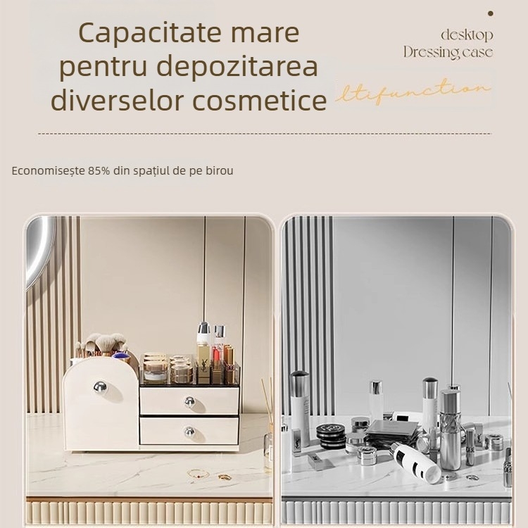Organizator de cosmetică cu compartimente, acrilic, stil vintage, model 20250710001