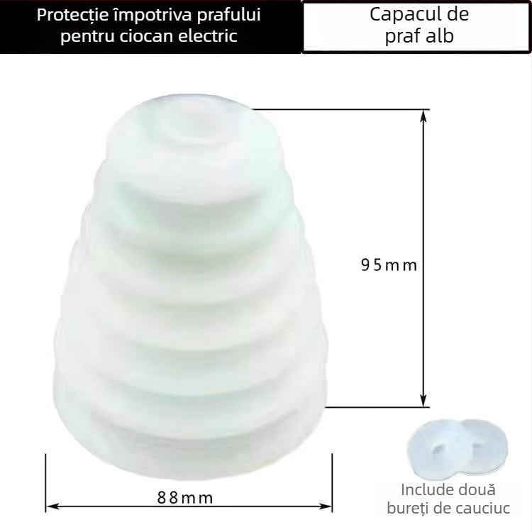 Capac de praf pentru ciocan electric și bormașină cu impact - oțel inoxidabil, 12 țevi termice, răcire cu țevi termice, răcire cu semiconductori, rezistență la temperaturi înalte