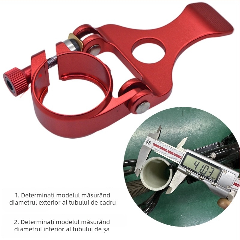 Colier pentru țeava șei - aliaj de aluminiu, Zero step