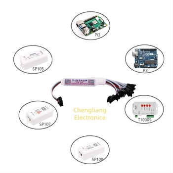 Modul amplificator LED pentru bandă – Expander de semnal sincron, 5-24V, Ieșiri 1-4/8, Interfață 3P