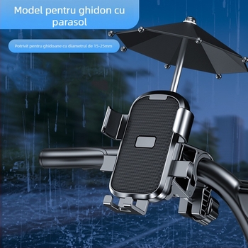 Suport de telefon pentru ciclism cu anti-vibrații și accesorii umbrelă pentru bicicliști
