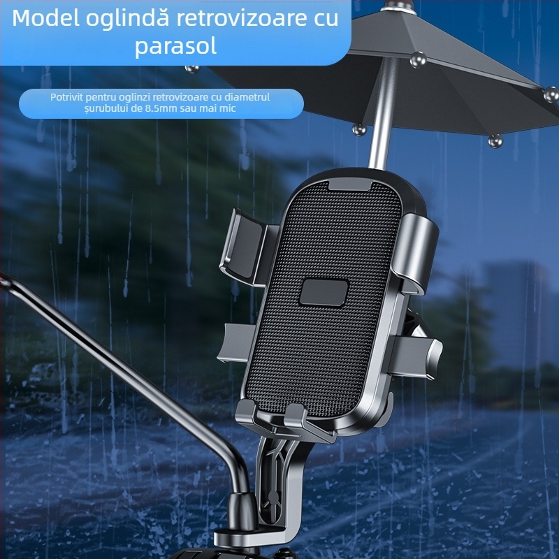Suport de telefon pentru ciclism cu anti-vibrații și accesorii umbrelă pentru bicicliști