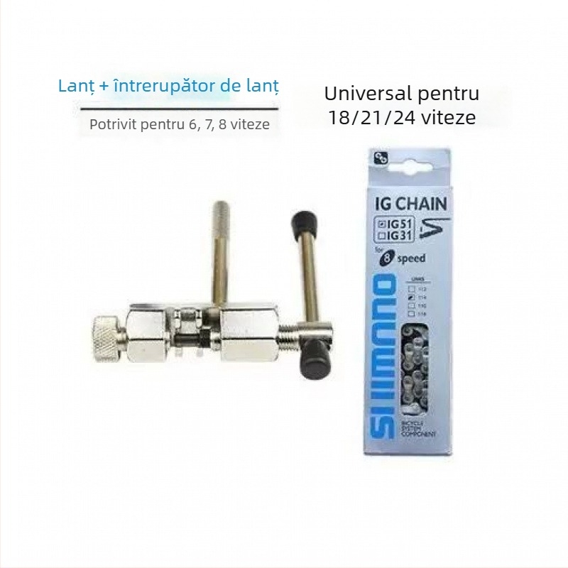 Lanț pentru bicicletă de munte, lanț de transmisie, universal pentru viteze 18/21/24/27