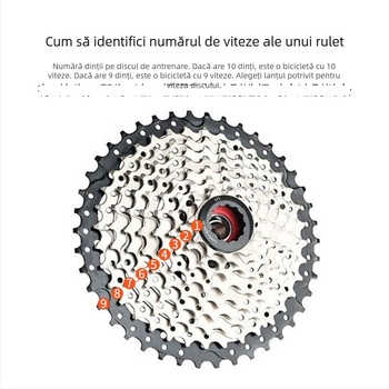 Lanț de bicicletă Meilong 002 pentru MTB și biciclete de șosea, compatibil cu 8–11 viteze, construcție metalică