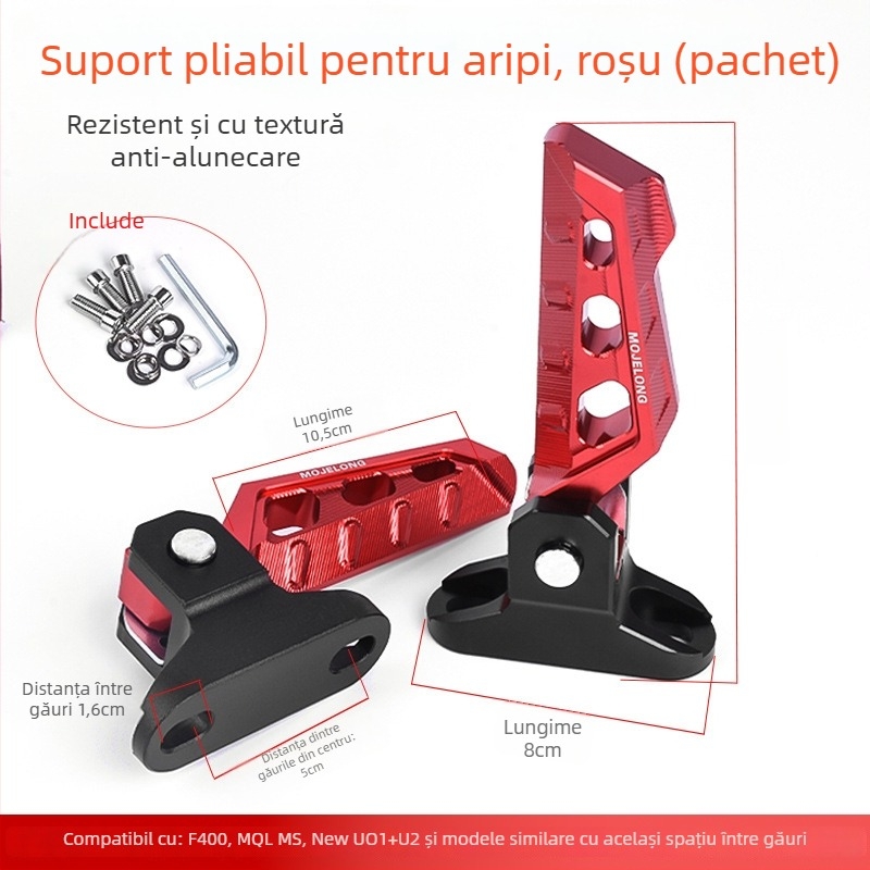 Pedale spate Mojielong din aliaj de aluminiu pentru trotinete electrice — compatibile cu Mavericks U Series, No.9 N Series, Far-reaching, Li Ling V20, GT1, F400T