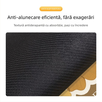 Covor de baie din argilă diatomită – model floral, formă specială, imprimare, lavabil manual, personalizabil