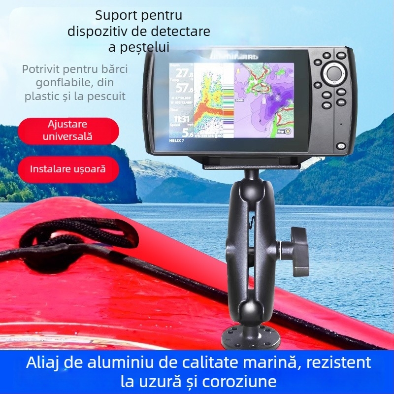 Suport fix pentru echipament de pescuit pe barcă, compatibil cu sonare Hummingbird, Lawrence și Garmin pentru plotere de hărți