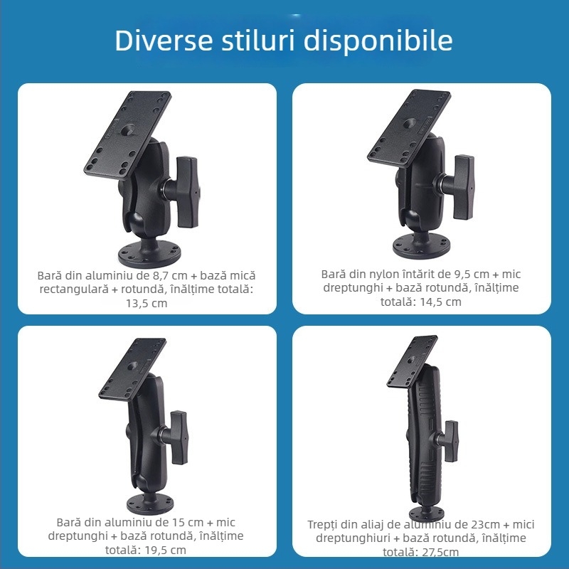 Suport fix pentru echipament de pescuit pe barcă, compatibil cu sonare Hummingbird, Lawrence și Garmin pentru plotere de hărți