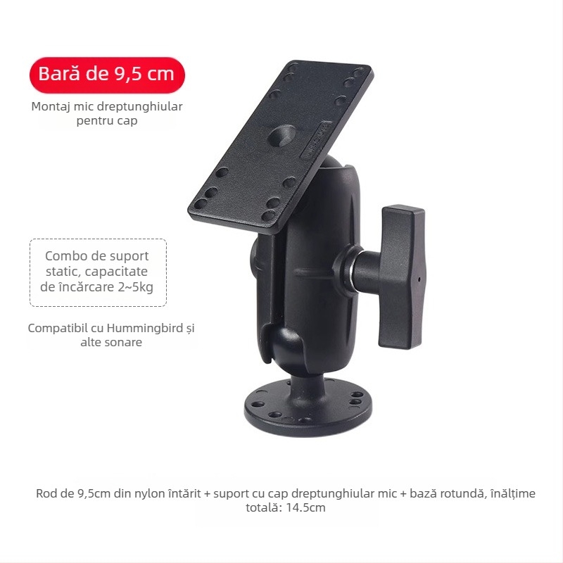 Suport fix pentru echipament de pescuit pe barcă, compatibil cu sonare Hummingbird, Lawrence și Garmin pentru plotere de hărți