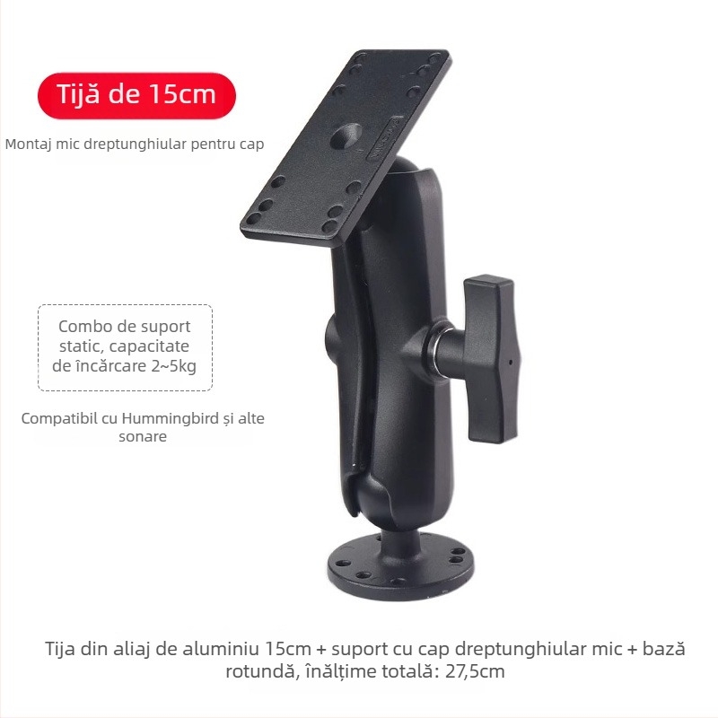 Suport fix pentru echipament de pescuit pe barcă, compatibil cu sonare Hummingbird, Lawrence și Garmin pentru plotere de hărți