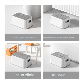 Scaun de baie din plastic pentru copii, ALCOCO, nepliabil, etichetă privată licențiată