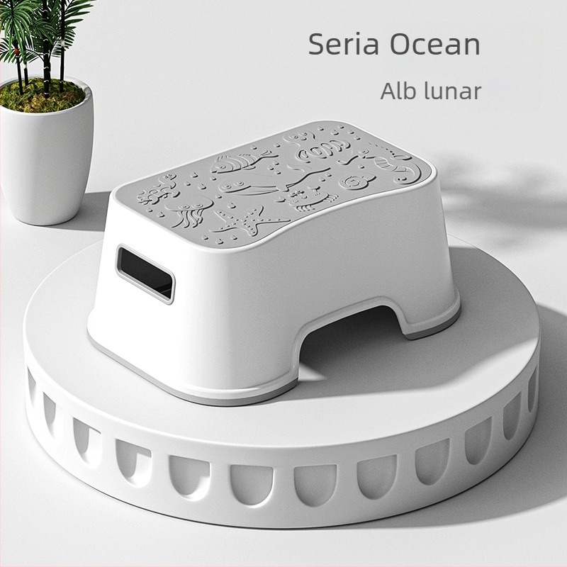 Scaun de baie din plastic pentru copii, ALCOCO, nepliabil, etichetă privată licențiată