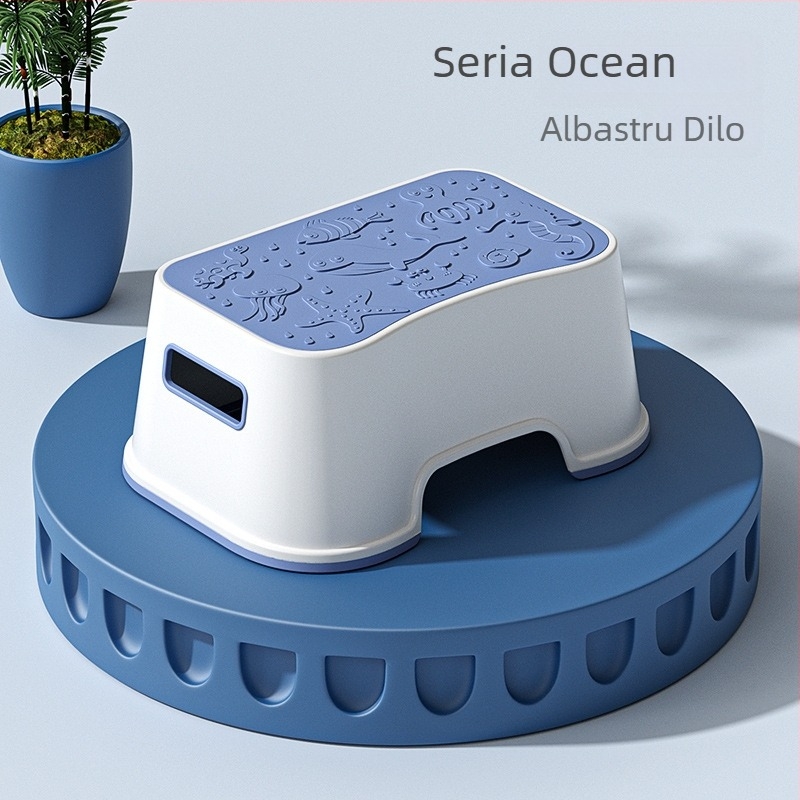 Scaun de baie din plastic pentru copii, ALCOCO, nepliabil, etichetă privată licențiată