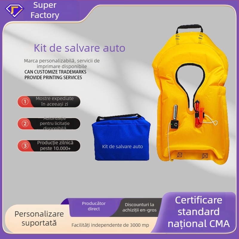 Totoro Kit de supraviețuire auto — vestă de salvare cu plutabilitate înaltă, pentru adulți și copii, stil umăr, portabil