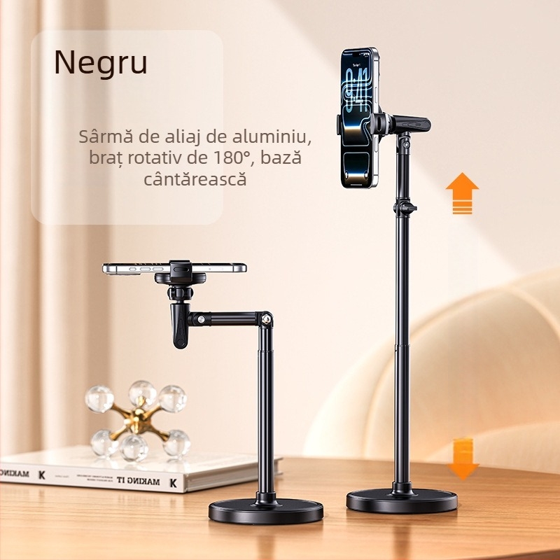 Boneruy — Suport pentru telefon pentru cadru de sus pe birou, din aliaj, cu personalizare, potrivit pentru selfie și streaming live