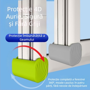 Protecție de colț pentru fereastră, anti-coliziune, rezistent la uzură, material din silicon, resetare automată