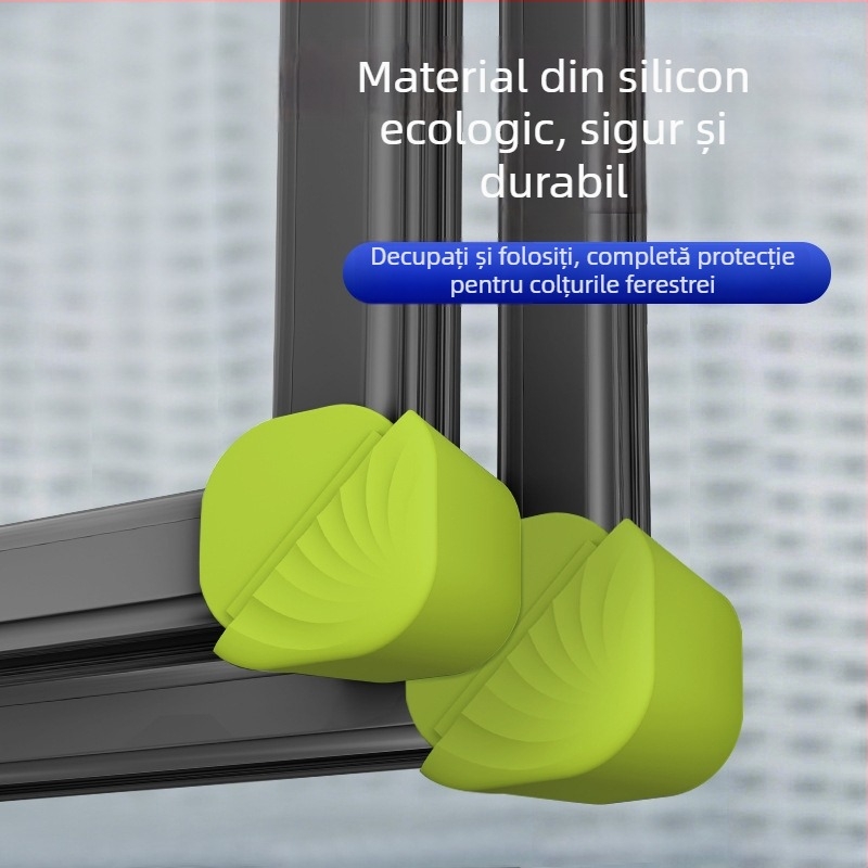 Protecție de colț pentru fereastră, anti-coliziune, rezistent la uzură, material din silicon, resetare automată