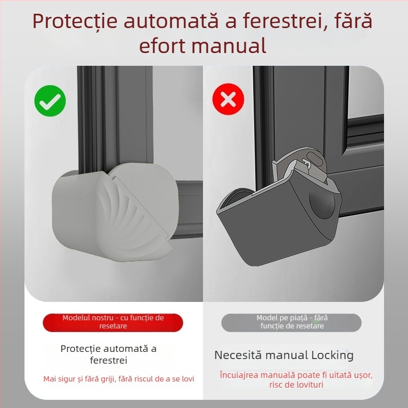 Protecție de colț pentru fereastră, anti-coliziune, rezistent la uzură, material din silicon, resetare automată
